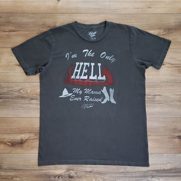 NWOT Midnight Rider Johnny Paycheck Only Hell My Momma Ever Raised Tee L - Picture 6 of 14